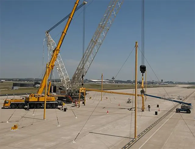 Construction machinery on site